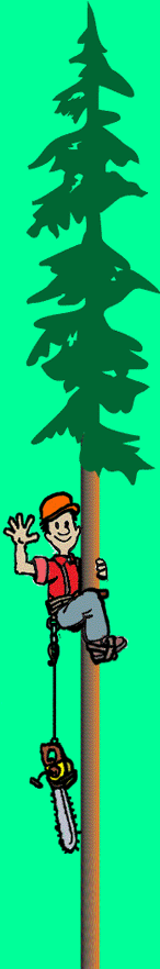 graphic of man topping tree